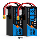 DXF SEMI-SOLID 12S 44.4V 18000mAh 10C Soft Case LiPo Battery with 8AWG Wire for UAVs & Drones (1-6 Pack)