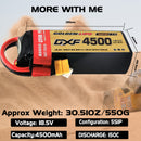 DXF Lipo Battery 5S 18.5V 4500mAh 150C GoldSeries Graphene Softcase with EC5 / T / TRX / XT60 / XT90 / XT150 / Q8s Plug for RC 1/8 1/10 Buggy Truck Car Off-Road Drone