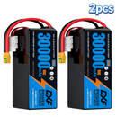 DXF SEMI-SOLID 14S 51.8V 30000mAh 5C Soft Case LiPo Battery with 8AWG Wire for Toy Cars, Boats, UAVs & Drones (1-6 Pack)
