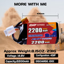 DXF 2200mAh 4S 100C 14.8V Lipo Battery Pack for FPV LiPo Battery