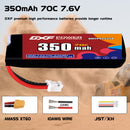 DXF 350mAh 2S 70C 7.6V Lipo Battery Pack for FPV LiPo Battery