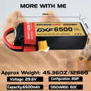 DXF Lipo Battery 8S 29.6V 6500mAh 150C Graphene Softcase with EC5 / T / TRX / XT60 / XT90 / XT150 / Q8s Plug for RC 1/8 1/10 Buggy Truck Car Off-Road Drone