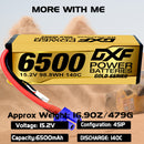 (EU)DXF Lipo Battery 4S 15.2V 6500MAH 140C GoldSeries Graphene lipo Hardcase with EC5 and XT90 Plug for Rc 1/8 1/10 Buggy Truck Car Off-Road Drone