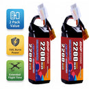 DXF 4S 14.8V 2200mAh 150C Softcase LiPo Battery with XT60 for RC Cars, Boats, Trucks (1-6 Pack Available)