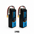 DXF 4S 14.8V 3500mAh 100C Softcase LiPo Battery with 10AWG XT60 for 1/8 1/10 RC Cars, Trucks, Buggies (2/4/6 Pack Available)