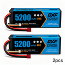 DXF 리포 배터리 3S 11.1V 5200MAH 80C 블루 시리즈 리포 하드케이스 딘스 플러그 포함 (RC 1/8 1/10 버기 트럭 자동차 오프로드 드론용)