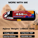 DXF 450mAh 3S 80C 11.4V Lipo Battery Pack for FPV LiPo Battery