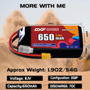 DXF 650mAh 3S 70C 11.1V Lipo Battery Pack for FPV LiPo Battery