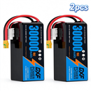DXF 6S 23.1V 30000mAh 15C Soft Case LiPo Battery with 8AWG Wire for Toy Cars, Boats, UAVs & Drones (1-6 Pack)