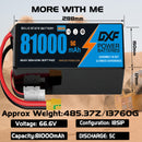 (CN)DXF 18S Lipo Battery 66.6V 5C 81000mAh Soft Case Battery  for Drone UAV FPV Car Truck Tank RC Buggy Truggy Racing Hobby