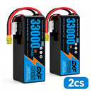 DXF 6S 22.2V 33000mAh 5C Soft Case LiPo Battery with 8AWG Wire for Toy Cars, Boats, UAVs & Drones (1-6 Pack)