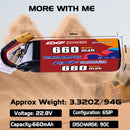 DXF 660mAh 6S 90C 22.8V Lipo Battery Pack for FPV LiPo Battery