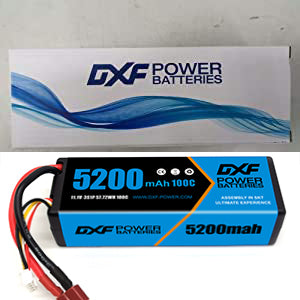 (CA)DXF Lipo Battery 3S 11.1V 5200MAH 100C Blue Series Graphene lipo Hardcase with Deans Plug for Rc 1/8 1/10 Buggy Truck Car Off-Road Drone