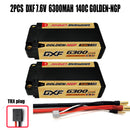 (CN)DXF 5mm 2S 6300mAh 7.6V 140C GOLDEN-NGP Batteria Lipo ad Alta Capacità Hardcase con XT90 Spina per 1:8 Scala RC Auto, Multi-Rotore RC Aeroplano, RC Elicottero, RC Barca