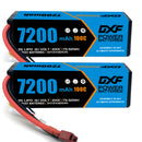 (CA)DXF Lipo Battery 3S 11.1V 7200MAH 100C Blue Series lipo Hardcase with Deans/T Plug for Rc 1/8 1/10 Buggy Truck Car Off-Road Drone