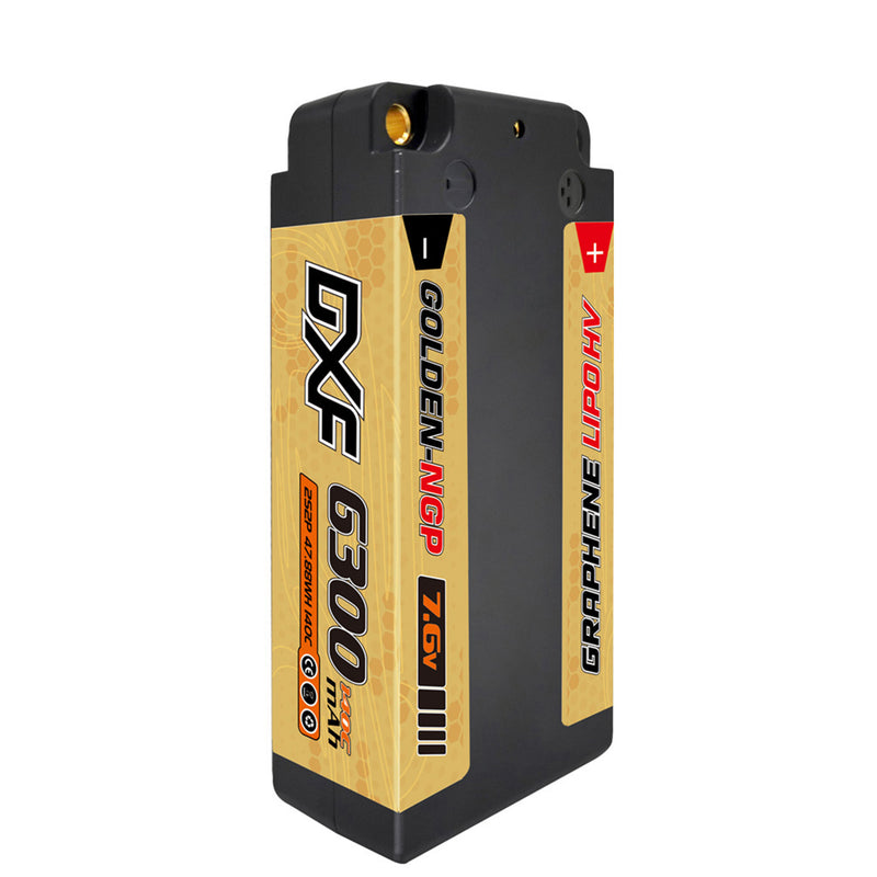 (JP)DXF 2S ショーティー リポバッテリー 7.6V 140C 6300mAh 5mm Tプラグ ハードケース 1/10 バギー トラギー オフロード ボート 車 トラック レーシング ヘリコプター用