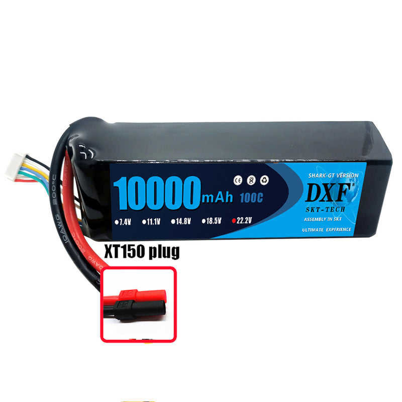 (IT)DXF 6S Lipo Battery 22.2V 100C10000mAh Soft Case Battery with XT150 Connector for Car Truck Tank RC Buggy Truggy Racing Hobby