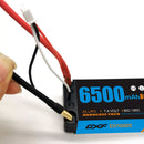 (CN) DXF 2S 7.4V Lipo Battery 80C 6500mAh with 4mm Bullet for RC 1/10 1/8 Vehicles Car Truck Tank Truggy Competition Racing Hobby