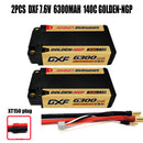 (CN)DXF 5mm 2S 6300mAh 7.6V 140C GOLDEN-NGP Batteria Lipo ad Alta Capacità Hardcase con XT90 Spina per 1:8 Scala RC Auto, Multi-Rotore RC Aeroplano, RC Elicottero, RC Barca