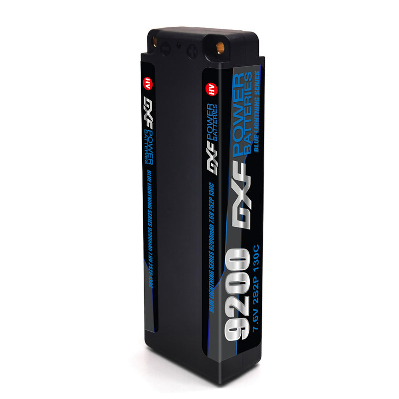 (PL) DXF 2S 7.6V Lipo Battery 130C 9200mAh with 5mm Bullet for RC 1/8 Vehicles Car Truck Tank Truggy Competition Racing Hobby