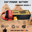 DXF Lipo Battery 4S HV 15.2V 10000mAh 150C GoldSeries Graphene Softcase with EC5 / T / TRX / XT60 / XT90 / XT150 / Q8s Plug for RC 1/8 1/10 Buggy Truck Car Off-Road Drone