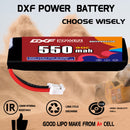 DXF 550mAh 4S 90C 14.8V Lipo Battery Pack for FPV LiPo Battery