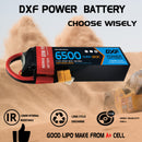 DXF Lipo Battery 2S 7.4V 6500mAh 80C Graphene Softcase with EC5 / T / TRX / XT60 / XT90 / XT150 / Q8s Plug for RC 1/8 1/10 Buggy Truck Car Off-Road Drone