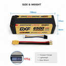 DXF Lipo Battery 4S 15.2V 6500MAH 150C GoldSeries LCG 5MM Graphene LiPo Hardcase XT90 Plug for RC 1/8 1/10 Buggy Truck Car Off-Road Drone