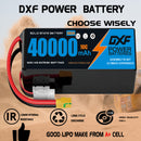 DXF SEMI-SOLID 14S 51.8V 40000mAh 10C Soft Case LiPo Battery with 8AWG Wire for Toy Cars, Boats, UAVs & Drones (1-6 Pack)