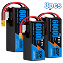 DXF SEMI-SOLID 14S 51.8V 60000mAh 10C Soft Case LiPo Battery with 8AWG Wire for Toy Cars, Boats, UAVs & Drones (1-6 Pack)