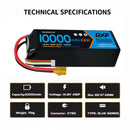 DXF LiPo Battery 4S 14.8V 10000mAh 100C Graphene Softcase with EC5 / T / TRX / XT60 / XT90 / XT150 / Q8s Plug for RC 1/8 1/10 Buggy Truck Car Off-Road Drone