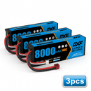 DXF 2S 7.4V 8000mAh 140C Graphene LiPo Hardcase Battery with 10AWG Deans T-Plug for 1/8 1/10 RC Car Truck Boat Drone (1-6 Pack Available)