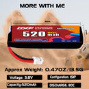 DXF 520mAh 1S 80C 3.8V Lipo Battery Pack for FPV LiPo Battery
