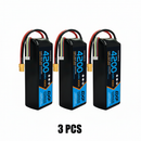DXF 4S 14.8V 4200mAh 100C Graphene Soft Case LiPo Battery with XT60 Plug for Drones, Airplanes, Boats & RC Cars (2, 4, 6 Pack Available)