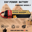 DXF Lipo Battery 2S 7.4V 8500mAh 150C Graphene Softcase with EC5 / T / TRX / XT60 / XT90 / XT150 / Q8s Plug for RC 1/8 1/10 Buggy Truck Car Off-Road Drone