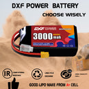 DXF 3000mAh 3S 100C 11.1V Lipo Battery Pack for FPV LiPo Battery
