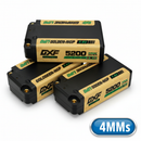 DXF 2S 7.4V 5200mAh 140C Shorty LiPo Hardcase Battery with 4mm Deans T-Plug for RC Car (1-6 Pack)
