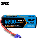 (UK)DXF Lipo Battery 3S 11.1V 5200MAH 80C Blue Series lipo Hardcase with EC5 Plug for Rc 1/8 1/10 Buggy Truck Car Off-Road Drone