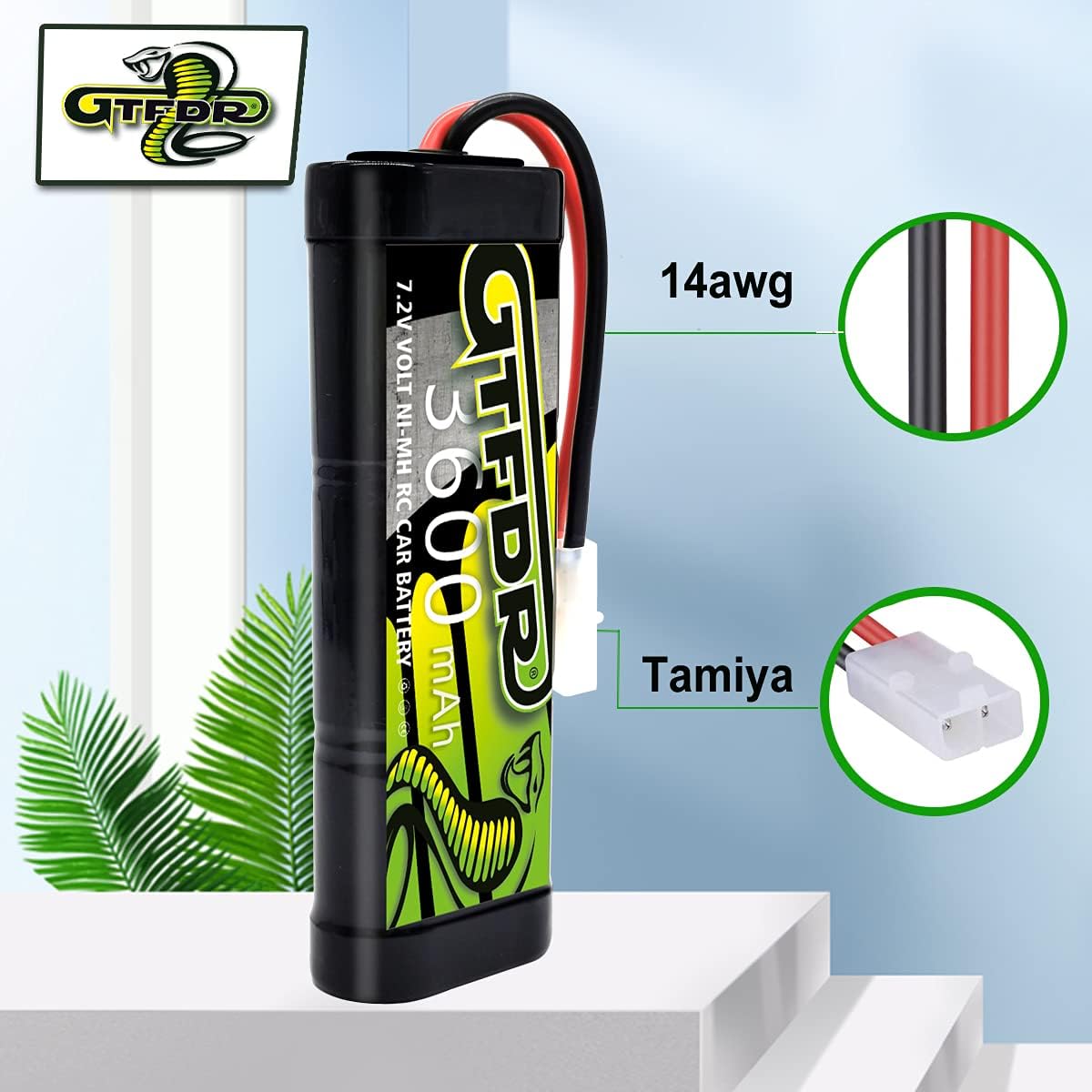 JP)GTFDR Lipo Battery 7.2V 5000MAH lipo Hardcase with Tymia