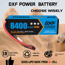 (CA)DXF Lipo Battery 3S 11.1V 8400mAh 120C/240C HardCase Deans/T Plug Lipo Battery for RC HPI HSP 1/8 1/10 Buggy RC Car Truck