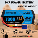 (EU)DXF Lipo Battery 4S 14.8V 7000mAh 100C/200C HardCase Lipo Battery for RC HPI HSP 1/8 1/10 Buggy RC Car Truck