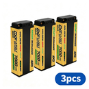 DXF 2S HV 7.6V 7000mAh 150C GOLDEN NGP PLUS Middle-Size Graphene LiPo Hardcase Battery with 12AWG 5mm Bullet to Deans Plug for 1/8 1/10 RC Car Truck Boat Drone (1-6 Pack Available)