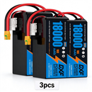 DXF SEMI-SOLID 12S 44.4V 18000mAh 10C Soft Case LiPo Battery with 8AWG Wire for UAVs & Drones (1-6 Pack)