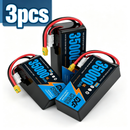 DXF SEMI-SOLID 12S 44.4V 35000mAh 5C Soft Case LiPo Battery with 8AWG Wire for Toy Cars, Boats, UAVs & Drones (1-6 Pack)