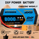 (IT)DXF Lipo Battery 4S 15.2V 8000mAh 130C/260C HardCase Lipo Battery for RC HPI HSP 1/8 1/10 Buggy RC Car Truck