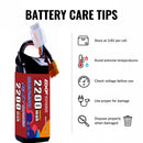 DXF 4S 14.8V 2200mAh 150C Softcase LiPo Battery with XT60 for RC Cars, Boats, Trucks (1-6 Pack Available)