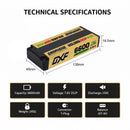 DXF EFRA Certificate 5mm 2S 6600mAh 7.6V 150C GOLDEN-NGP HV LiPo Battery Hardcase with Deans/T 5mm - 1-6 Packs Available for 1:8 RC Cars, Multirotors, Helicopters & Boats