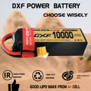 (CN)DXF 6S Lipo Battery 22.8V 150C 10000mAh Soft Case Battery with EC5 XT90 Connector for Car Truck Tank RC Buggy Truggy Racing Hobby