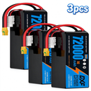 DXF 12S 44.4V 72000mAh 5C Soft Case LiPo Battery with 8AWG Wire for Toy Cars, Boats, UAVs & Drones (1-6 Pack)