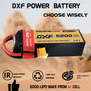(CN)DXF 5S Lipo Battery 18.5V 150C 5200mAh Soft Case Battery with EC5 XT90 Connector for Car Truck Tank RC Buggy Truggy Racing Hobby